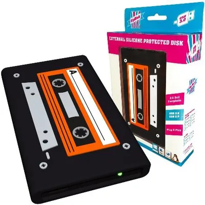 Produktbild von HipDisk LS132 externes Festplatten-Gehäuse 2,5 Zoll USB 3.0 Aluminium mit austauschbarer Silikon-Schutzhülle für SATA HDD/SSD Kassette
