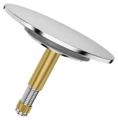 Zdjęcie produktu dla SURFOU Korek do wanny Ø72 mm, uniwersalny korek z uszczelką 44 mm, regulowany, chromowany, nierdzewny, pasujący do większości standardowych wanien dostępnych w handlu