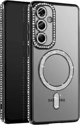 Produktbild von Avizar, Diamant-Hülle für Samsung Galaxy S25 MagSafe Strass-Rand, Schwarz
