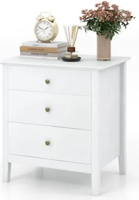 Immagine prodotto di Comodino HU11076WH, 56 x 45 x 66 cm, bianco