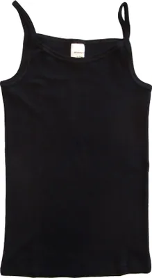 Produktbild von HERMKO 2460 Mädchen Trägerhemd aus 100% Baumwolle, Naturfaser-Unterhemd bzw. Top, Farbe:schwarz, Größe:164
