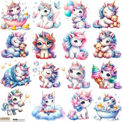 Produktbild von AUFKLEBER - ScrapLove -Unicorn 3 - Einhorn 3