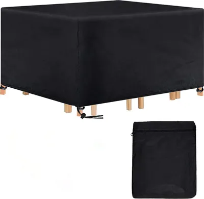 Produktbild von Famanu Schutzhülle für Gartenmöbel, 420D Oxford-Gewebe, wasserdicht, UV-beständig, reißfest, 280 x 204 x 106 cm, schwarz