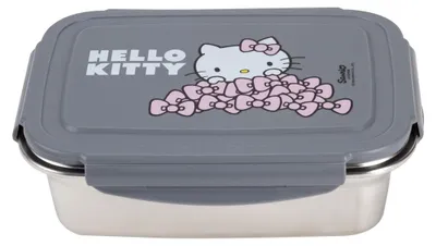 Produktbild von Brotdose Hello Kitty Edelstahl grau 750ml