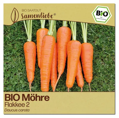 Produktbild von Samenliebe  Karotte Samen | Flakkee 2 - winterhart & orange & sehr große, dicke & robust - samenfestes  Saatgut