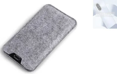 Produktbild von K-S-Trade Filz Handyhülle kompatibel mit Huawei Enjoy 60 Schutzhülle Filztasche Filz Tasche Case Sleeve Handy Hülle Filzhülle grau