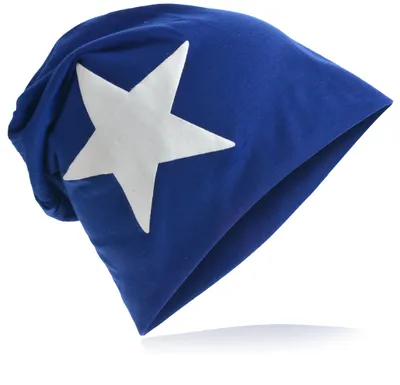Produktbild von Beanie Muetze Weiss Stern Marine