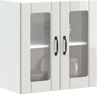 Produktbild von "im Angebot" Küchen-Hängeschrank mit Glastür Lucca Hochglanz-Weiß Holzwerkstoff - Küchenschränke CC23970