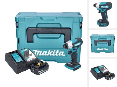 Produktbild von Makita DTD 157 RF1J Akku Schlagschrauber 18 V 140 Nm 1/4" Brushless + 1x Akku 3,0 Ah + Ladegerät + Makpac
