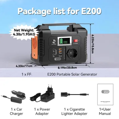 Image de Station d'alimentation portable - Batterie mobile - Alimentation de secours - Batterie pour camping - Capacité de 151 Wh