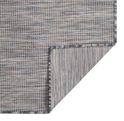Produktbild von vidaXL Outdoor-Teppich Flachgewebe 100x200 cm Braun und Blau