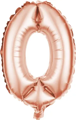 Produktbild von Folienballon Zahl 0 rosegold 100 cm