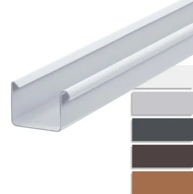 Produktbild von INEFA Kastenrinne Kunststoff 200cm NW68 Weiß, Dachrinne, Regenrinne für Pavillon, Carport & Gartenhaus, Plastikdachrinnen, Kastendachrinne, Simpel, Eckig, PVC