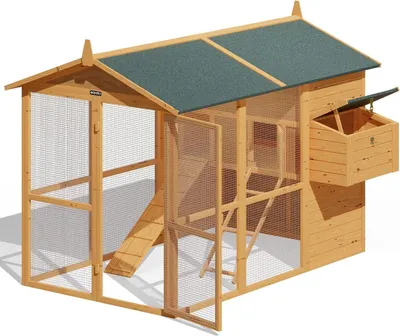 Obrázok produktu pre Klietka pre zvieratá – vonkajšie – pre vtáctvo – dvojposchodové – 191 x 151 x 148 cm – hnedé