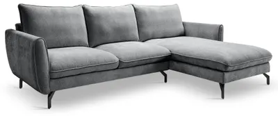Produktbild von Sofa "Palma" in grau Webstoff Ecksofa 5-Sitzer 259 x 167 cm