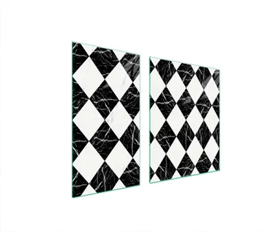 Immagine prodotto di Piastre coprifornelli 2 pezzi 90x52 Copriforno in Vetroceramica tagliere in vetro piastrelle mosaico
