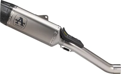 Immagine prodotto di Marmitta slip-on ARROW pista in titanio con raccordo per Aprilia Tuono v4 1100