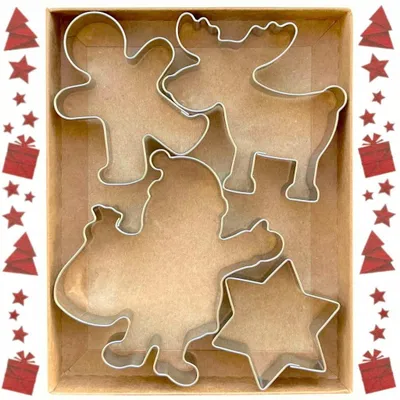 Produktbild von EkoForemki Weihnachtliche Plätzchen-Ausstecher Set 4-teilig