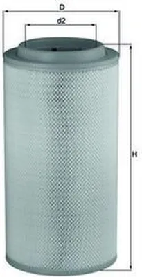 Produktbild von Luftfilter MAHLE LX 1734 passend für MERCEDES-BENZ ACTROS Filtereinsatz