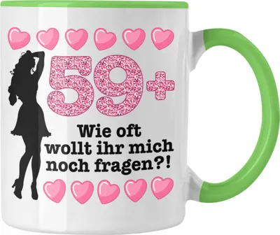Produktbild von Trendation - 60. Geburtstag Frauen Tasse Geschenk Geschenkidee 60er Geburtstag Spruch Perfektion Mama Mutter Lustiger Spruch Witzig 59+ (Grün)