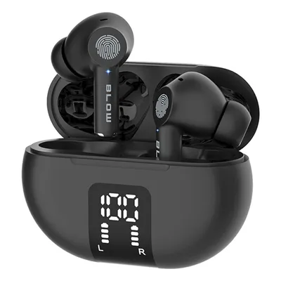 Produktbild von Słuchawki bezprzewodowe BLOW Bluetooth 5.3 Wyświetlacz LED System ENC PRO ENC BLACK