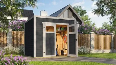 Produktbild von Gartenhaus weka Batu 2 250 x 257,5 cm anthrazit