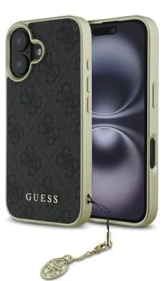 Zdjęcie produktu dla Etui Guess 4G Charms do iPhone 16 Plus czarny