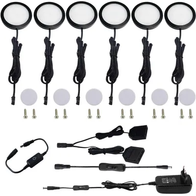 LED-Unterbauleuchte Küche, 6 Stück, dimmbar, warmweiß