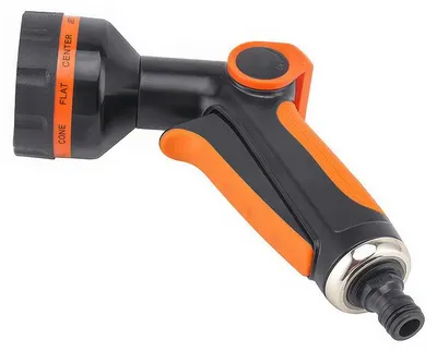 Produktbild von 10 Funktionen Gartenschlauch Sprühpistole Hochdruck mit Gummi Griff verstellbarer Wasserstrahl für Garten Pflanzen und Auto Reinigung