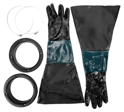 Produktbild von Sandstrahlhandschuhe mit O-Ringen für Sandstrahlkabinen, 60 cm