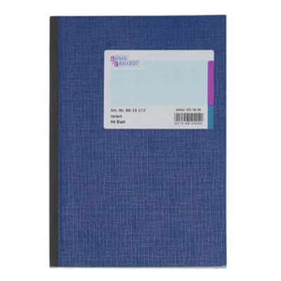 Obrázok produktu pre König & Ebhardt 8615172 Kladde, A5, 96 Blatt / 192 Seiten, Steifbroschur, hochglanzlackierte Deckelpappe mit Strukturprägung, 70 g/m², blau