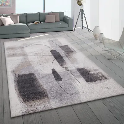 Produktbild von Paco Home Teppich Wohnzimmer Kurzflor Pastell Mit Modernen Abstrakten Mustern 60x100 cm