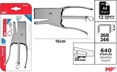 Image de Agrafeuse à ciseaux de 15 cm avec agrafes 24/6