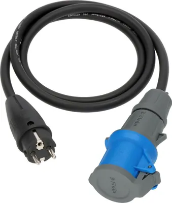 Produktbild von Adapter Leitung 1,5m Schuko/Kupplung schwarz