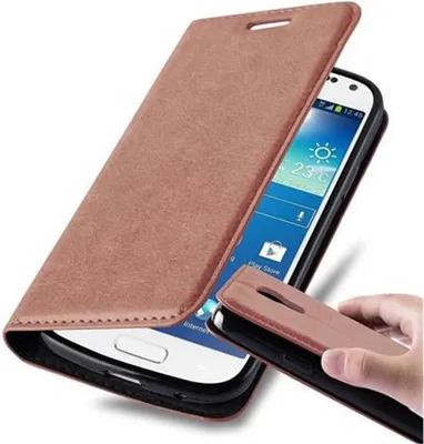 Immagine prodotto di Cadorabo custodia per Samsung Galaxy S4 MINI custodia protettiva in marrone custodia per cellulare cover chiusura magnetica