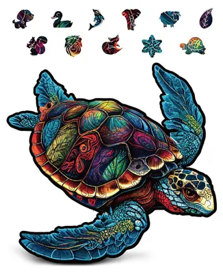 Produktbild von Holzpuzzle Erwachsene, 140 Teile Holz Puzzle Erwachsene, 46.6x30cm Wooden Puzzle, Unregelmaessige Einzigartige Puzzle, Holzpuzzle Tierform, Holz Puzzle,Blau