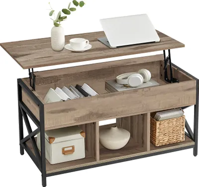 Obrázek produktu pro Konferenční stolek VASAGLE, výškově nastavitelný stolek do obývacího pokoje, 50 x 100 x (46,5-62) cm