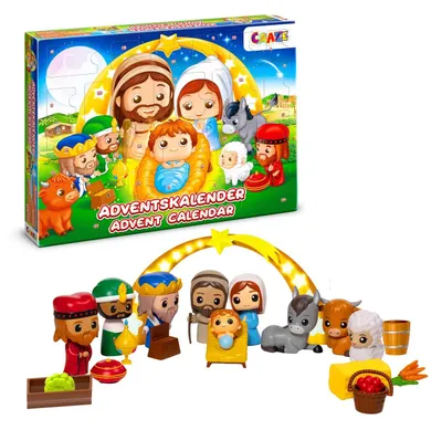 Immagine prodotto di Calendario dell'Avvento per bambini - Presepe con set di personaggi