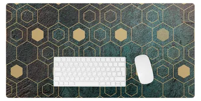 Produktbild von Geometrisches Muster – Schreibtischunterlage – Rutschfeste Tischunterlage – Schreibtischmatte für Büro & Zuhause – Schreibunterlage – Mauspad – Tischmatte – 90 x 45 cm