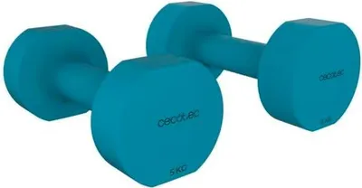 Obrázek produktu pro Sada 2 činek Cecotec 5 kg, Drumfit 500 DoubleNeo, neoprenový potah, kompaktní a protiskluzový design, trénink síly, flexibility a mobility,