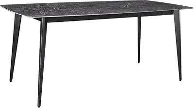 Produktbild von Moderner Esstisch Milano - 180cm - anthrazit - Keramik mit schwarzen Metallbeinen Esszimmertisch