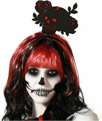 Obrázek produktu pro Čelenka lebka růže Halloween