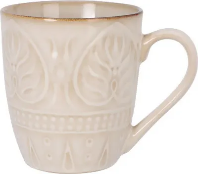 Zdjęcie produktu dla Ceramiczny kubek ze żłobionym wzorem, 390 ml
