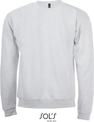 Produktbild von SOLs 01168 | Herren Sweatshirt Spider 50% Baumwolle / 50% Polyester - Farbe: Ash (Heather) - Größe: M