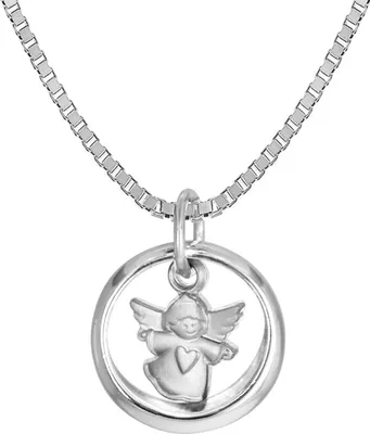 trendor 39446 Taufkette 925 Silber Taufring mit Engel 1