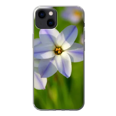 Produktbild von MuchoWow® Handyhülle Schutzhülle Hülle für iPhone 13 Blumen - Garten - Lila Silikon Softcase Handy Hülle - Karteninhaber