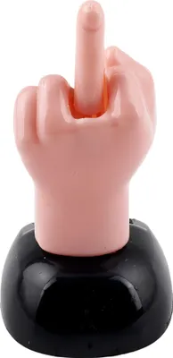 Produktbild von Armaturenbrett Wackelfigur Mittelfinger rosa Solar Stinkefinger Hand Finger
