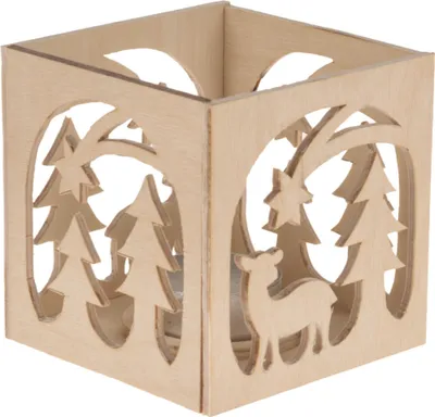Produktbild von Weihnachtlich Windlicht Laubsägevorlage