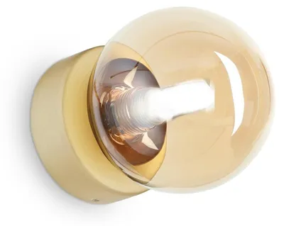 Obrázek produktu pro Ideal Lux 317809 PERLAGE nástenné svietidlo 1xG9 saténová mosadz, jantárová