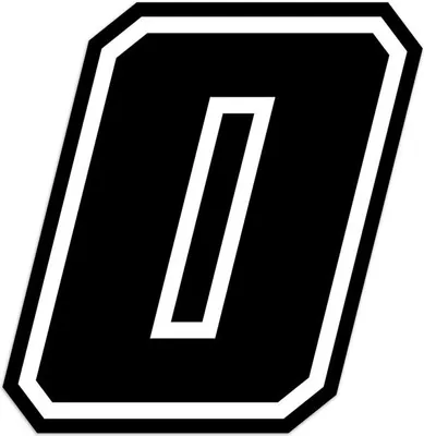Image de Autocollant numéro de course pour Moto "0" Race Moto GP, noir, 10 x 10 cm